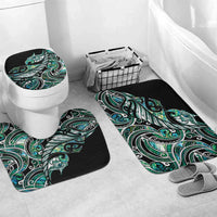 Maori Matariki - Manaia Bathroom Set Emerald Paua Shell LT7 Mat Set Only (3 pcs) One Size Green - Polynesian Pride