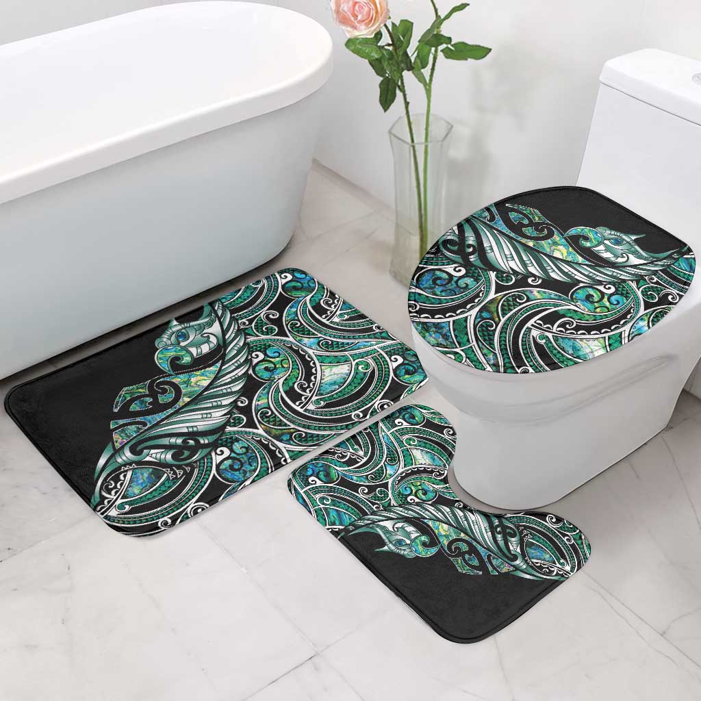 Maori Matariki - Manaia Bathroom Set Emerald Paua Shell LT7 - Polynesian Pride