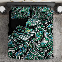 Maori Matariki - Manaia Bedding Set Emerald Paua Shell LT7 Green - Polynesian Pride