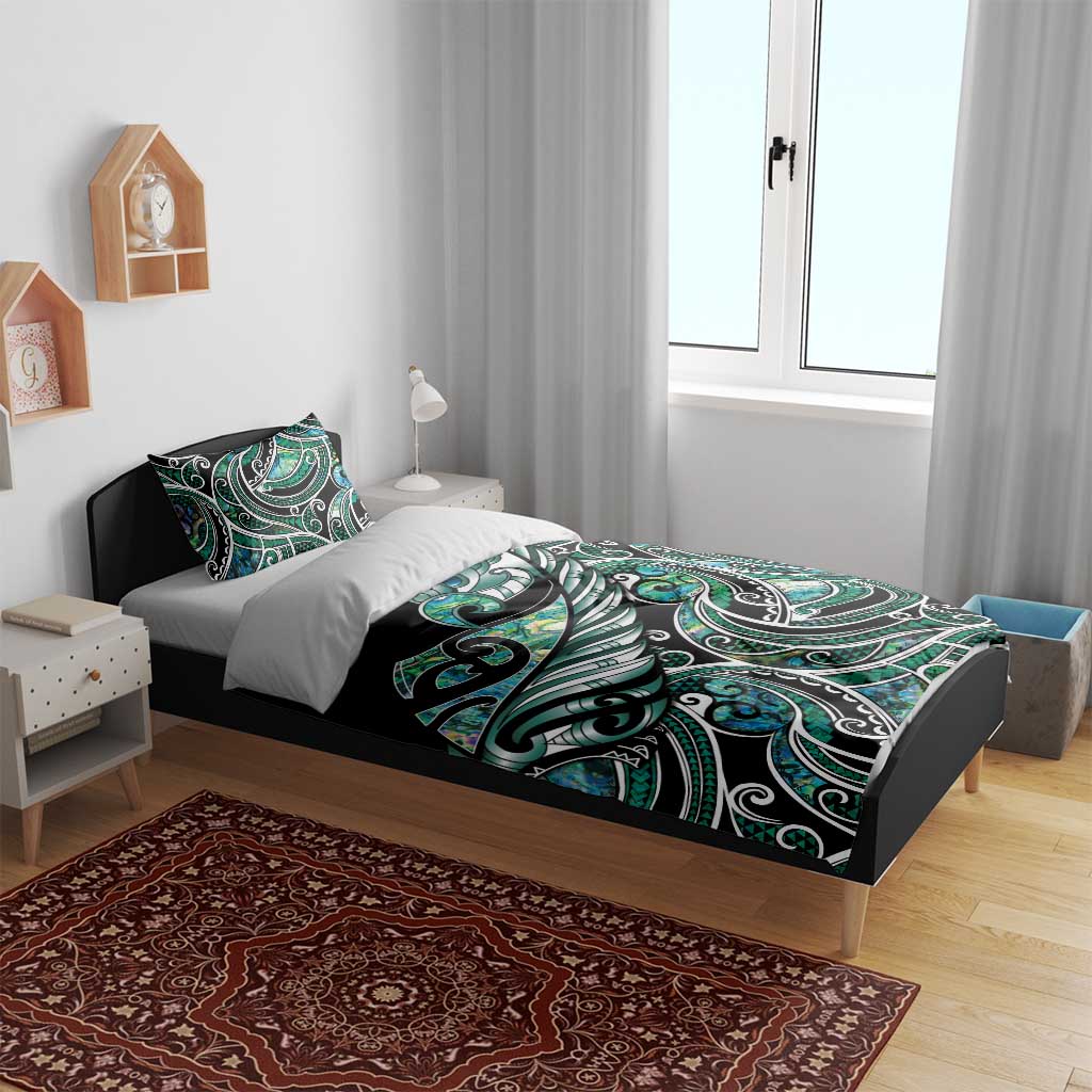 Maori Matariki - Manaia Bedding Set Emerald Paua Shell LT7 - Polynesian Pride