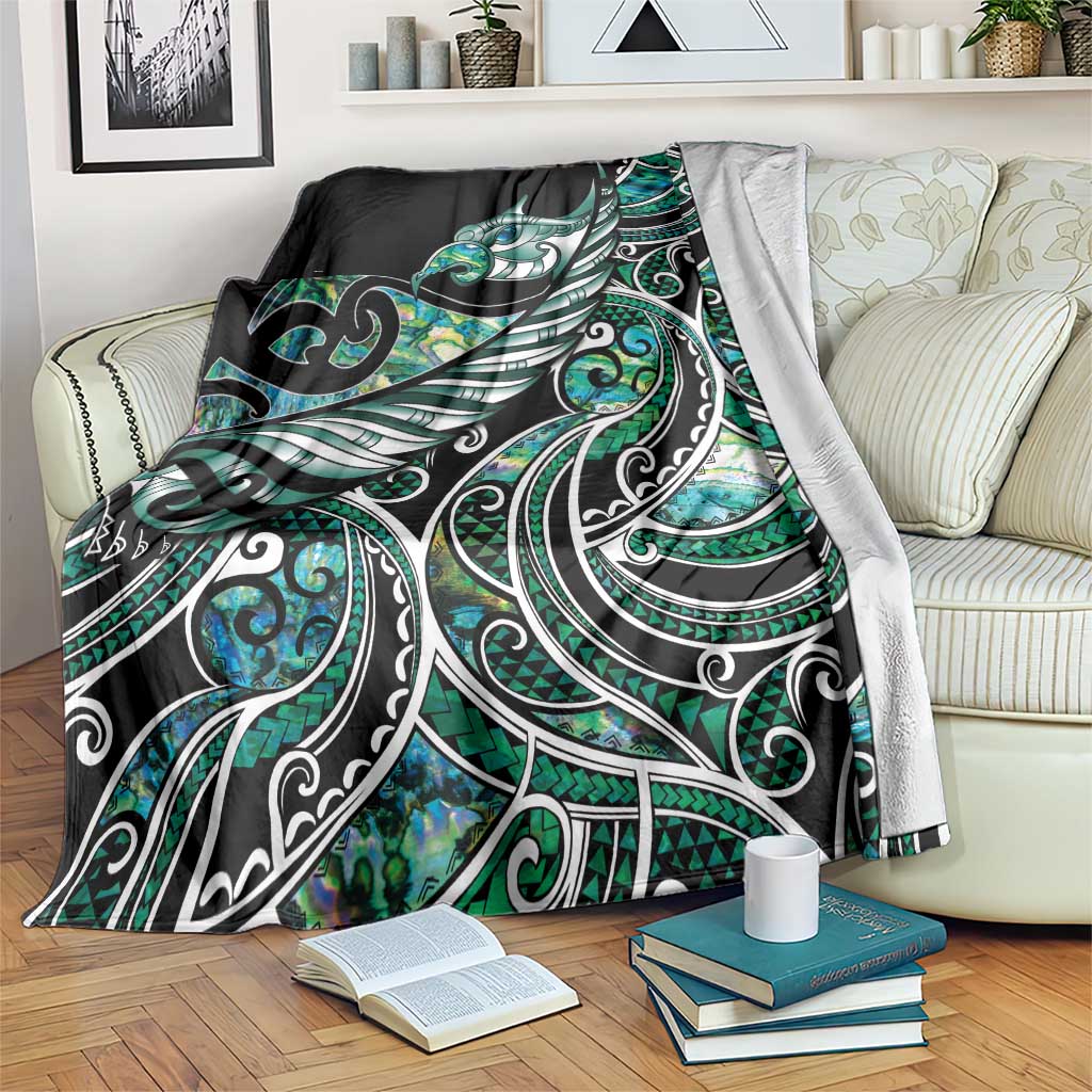 Maori Matariki - Manaia Blanket Emerald Paua Shell LT7 Green - Polynesian Pride