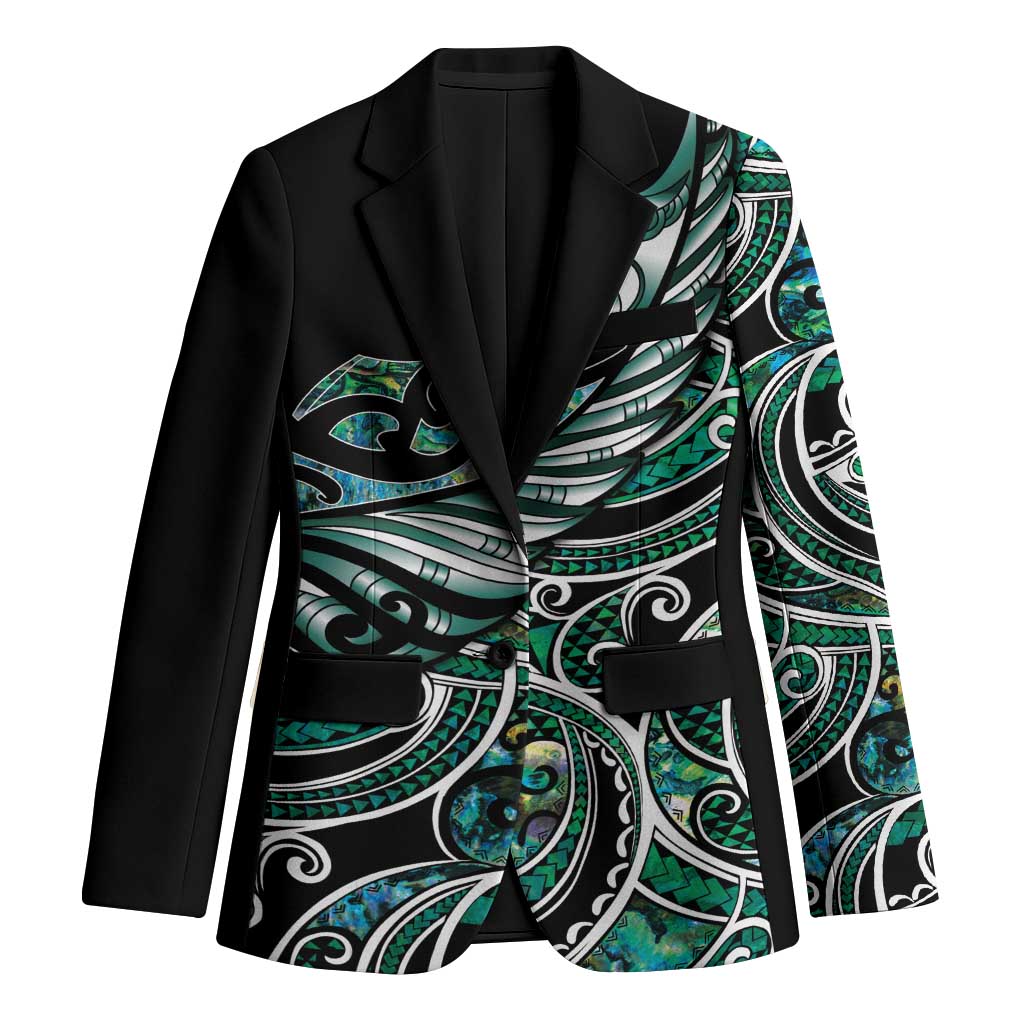 Maori Matariki - Manaia Blazer Emerald Paua Shell LT7 Unisex Green - Polynesian Pride