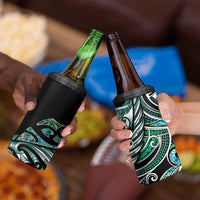 Maori Matariki - Manaia 4 in 1 Can Cooler Tumbler Emerald Paua Shell LT7 - Polynesian Pride
