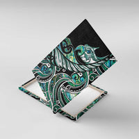 Maori Matariki - Manaia Canvas Wall Art Emerald Paua Shell