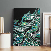 Maori Matariki - Manaia Canvas Wall Art Emerald Paua Shell
