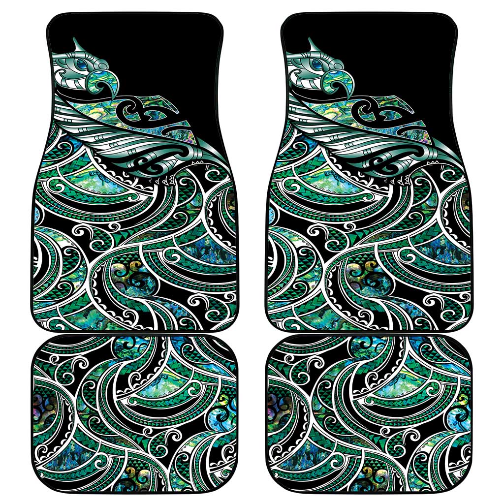 Maori Matariki - Manaia Car Mats Emerald Paua Shell LT7 - Polynesian Pride