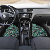 Maori Matariki - Manaia Car Mats Emerald Paua Shell LT7 Set 2pcs - Front Green - Polynesian Pride
