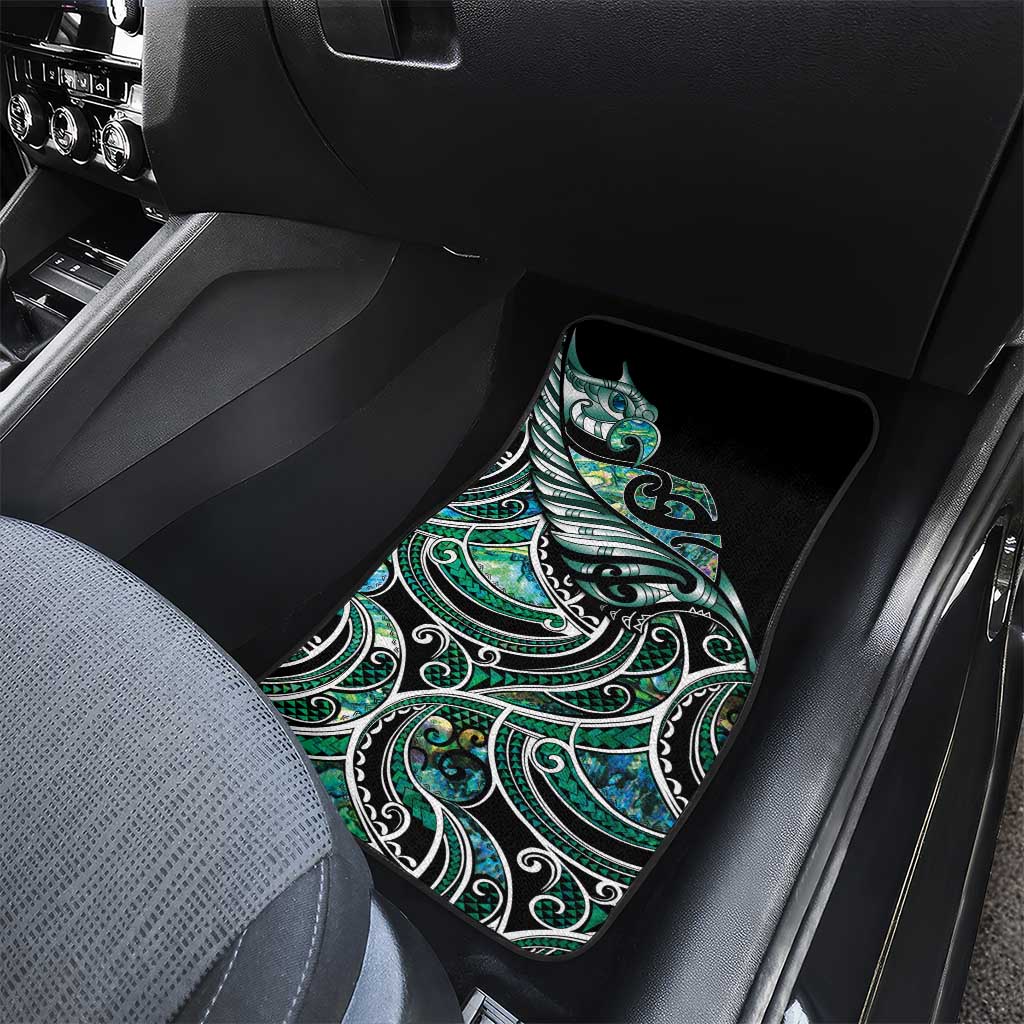 Maori Matariki - Manaia Car Mats Emerald Paua Shell LT7 - Polynesian Pride
