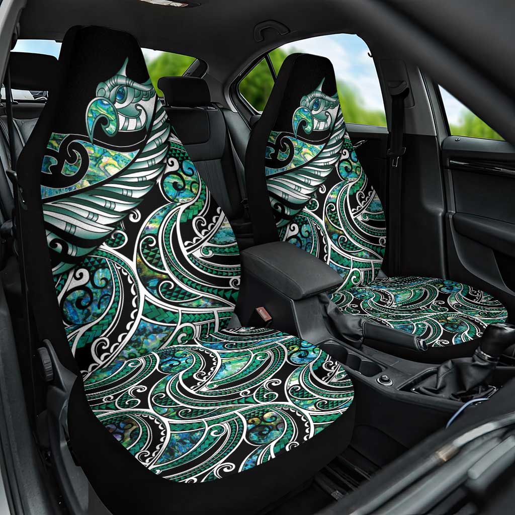 Maori Matariki - Manaia Car Seat Cover Emerald Paua Shell LT7 One Size Green - Polynesian Pride