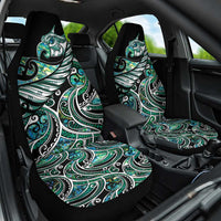 Maori Matariki - Manaia Car Seat Cover Emerald Paua Shell LT7 One Size Green - Polynesian Pride