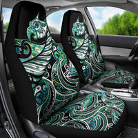 Maori Matariki - Manaia Car Seat Cover Emerald Paua Shell LT7 - Polynesian Pride