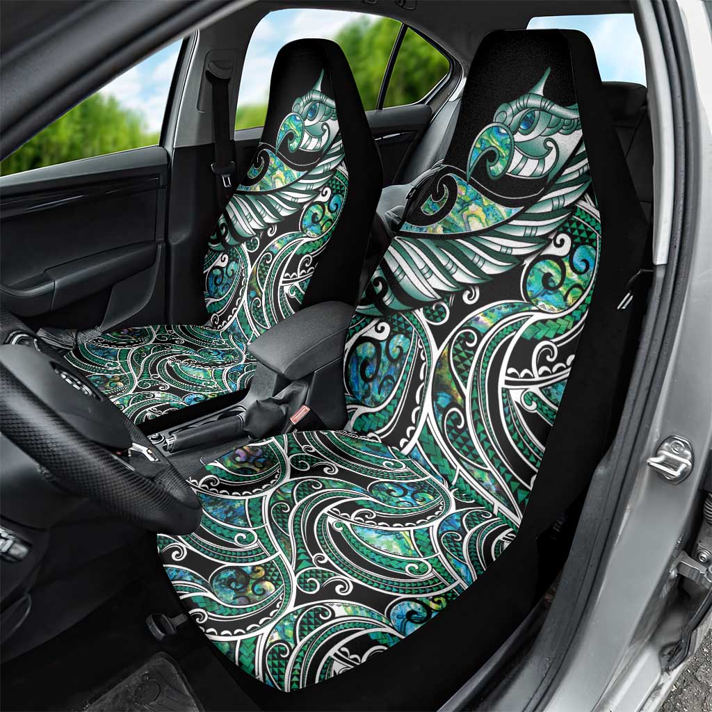 Maori Matariki - Manaia Car Seat Cover Emerald Paua Shell LT7 - Polynesian Pride