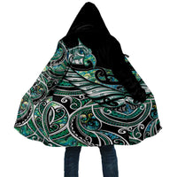Maori Matariki - Manaia Cloak Emerald Paua Shell LT7 Unisex Green - Polynesian Pride