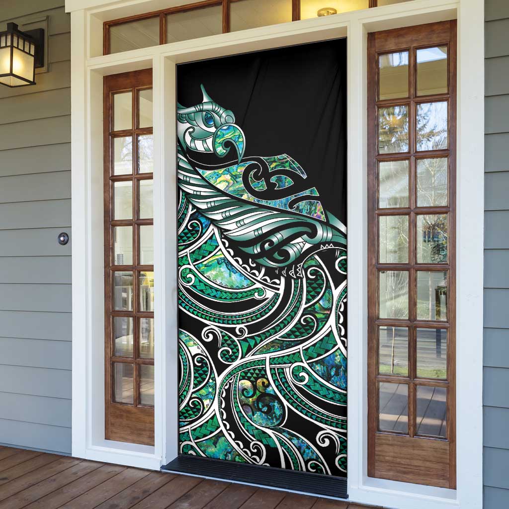 Maori Matariki - Manaia Door Cover Emerald Paua Shell LT7 - Polynesian Pride