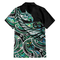 Maori Matariki - Manaia Family Matching Long Sleeve Bodycon Dress and Hawaiian Shirt Emerald Paua Shell