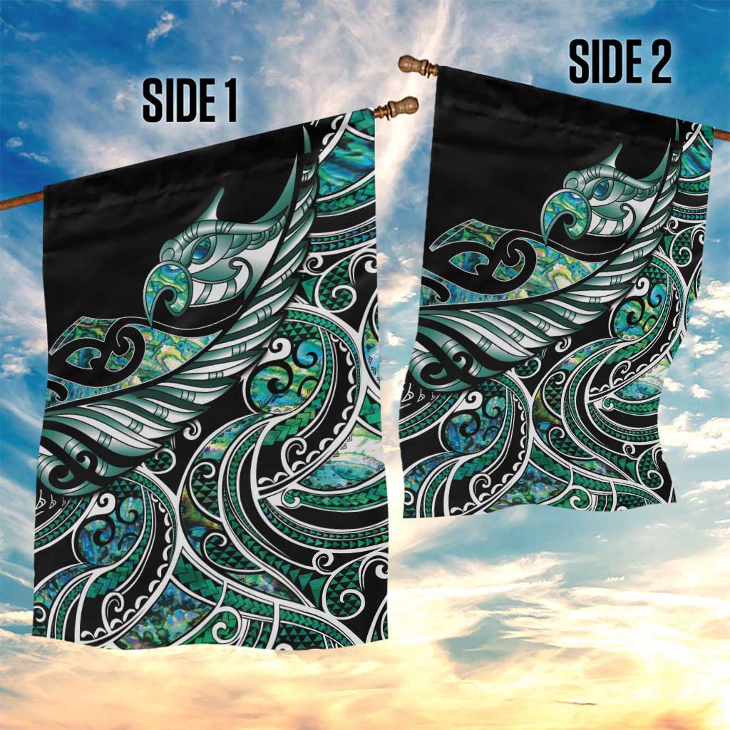 Maori Matariki - Manaia Garden Flag Emerald Paua Shell LT7 - Polynesian Pride