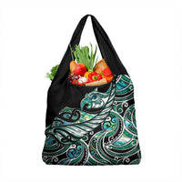 Maori Matariki - Manaia Grocery Bag Emerald Paua Shell