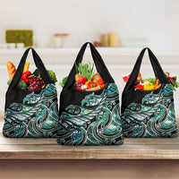 Maori Matariki - Manaia Grocery Bag Emerald Paua Shell