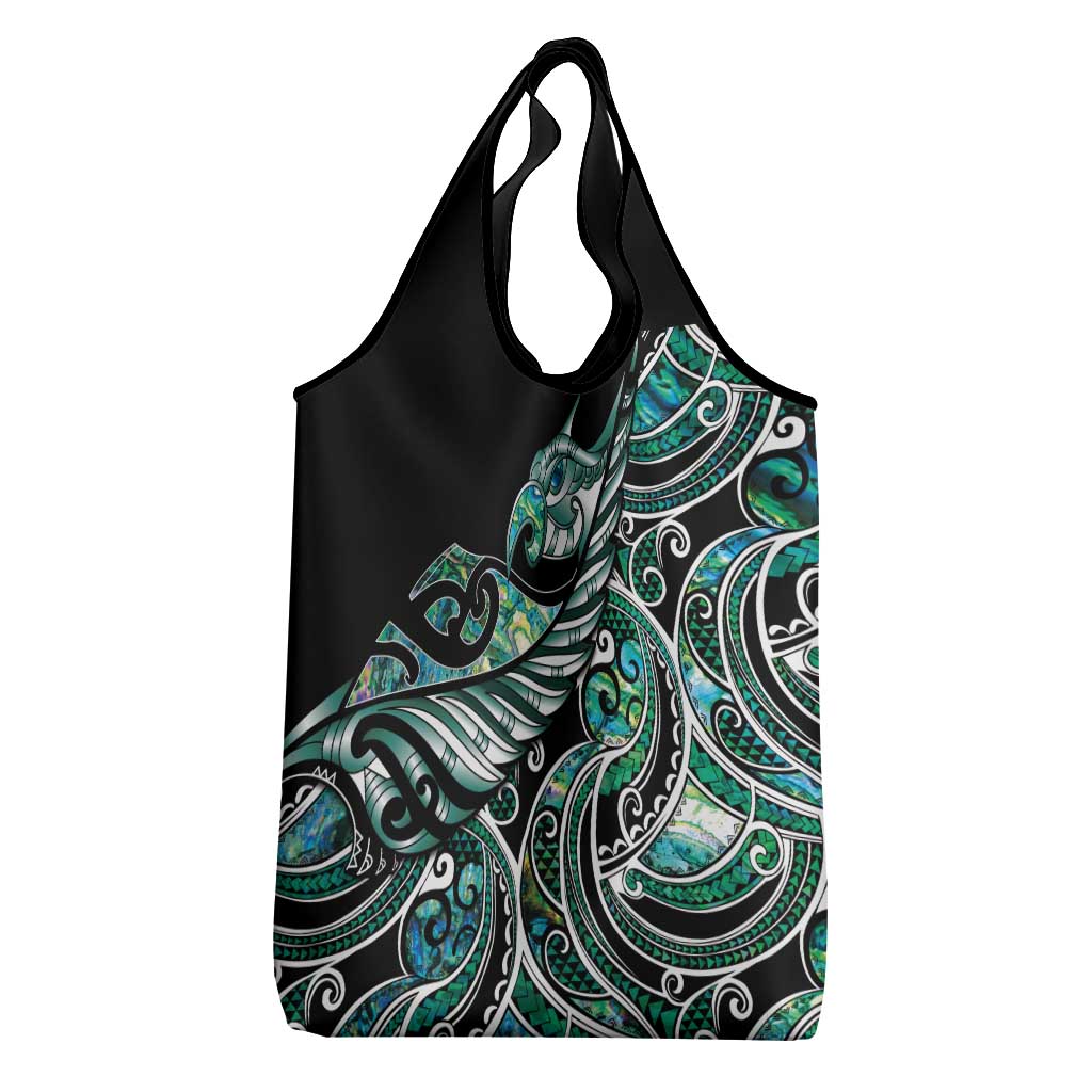 Maori Matariki - Manaia Grocery Bag Emerald Paua Shell