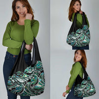 Maori Matariki - Manaia Grocery Bag Emerald Paua Shell