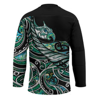 Maori Matariki - Manaia Hockey Jersey Emerald Paua Shell LT7 - Polynesian Pride