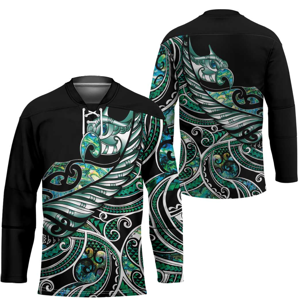 Maori Matariki - Manaia Hockey Jersey Emerald Paua Shell LT7 - Polynesian Pride