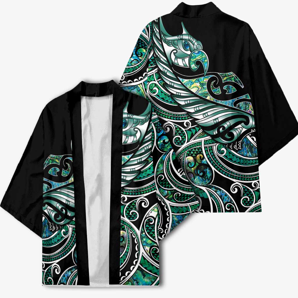 Maori Matariki - Manaia Kimono Emerald Paua Shell LT7 - Polynesian Pride