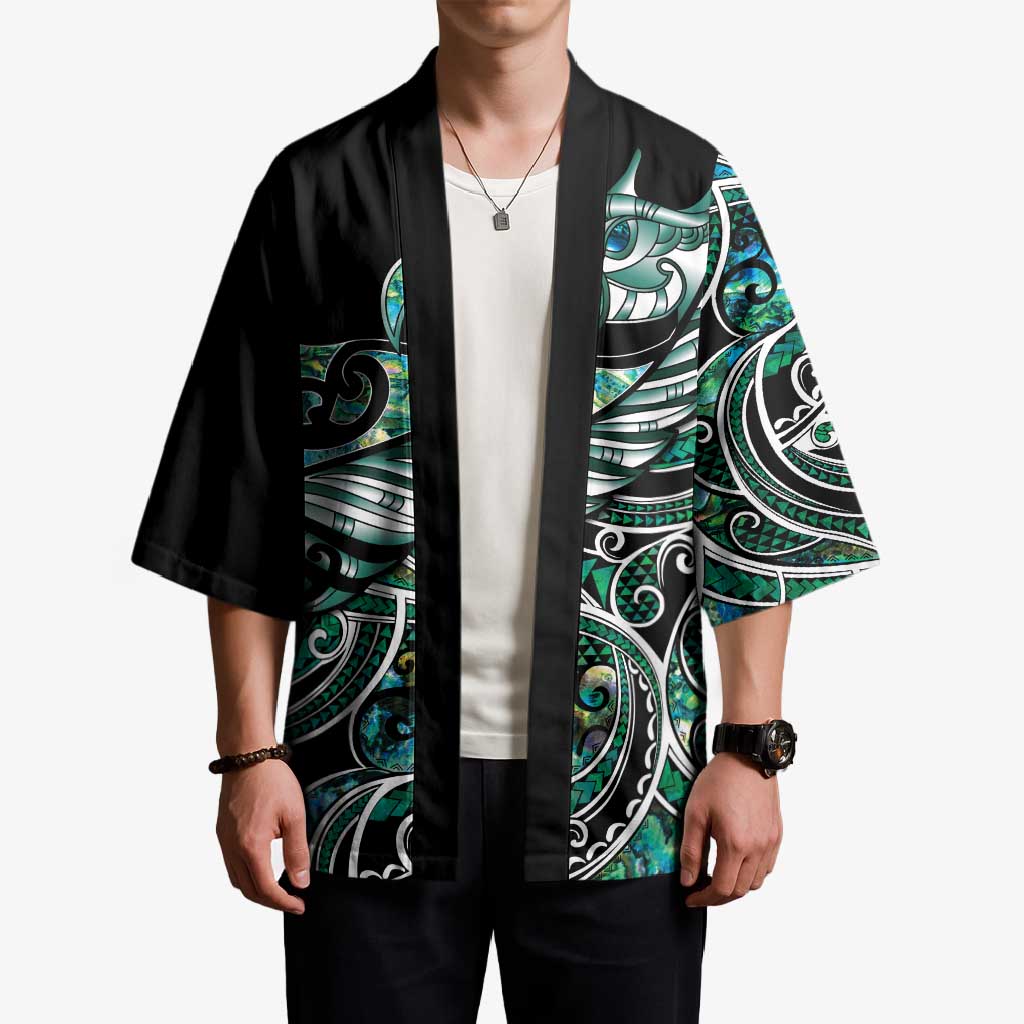 Maori Matariki - Manaia Kimono Emerald Paua Shell LT7 - Polynesian Pride