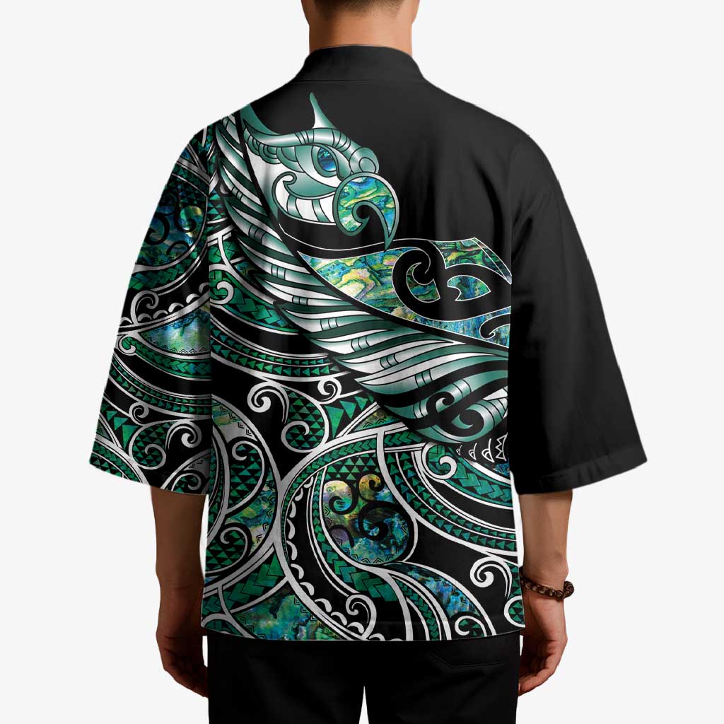 Maori Matariki - Manaia Kimono Emerald Paua Shell LT7 - Polynesian Pride