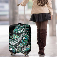 Maori Matariki - Manaia Luggage Cover Emerald Paua Shell LT7 - Polynesian Pride