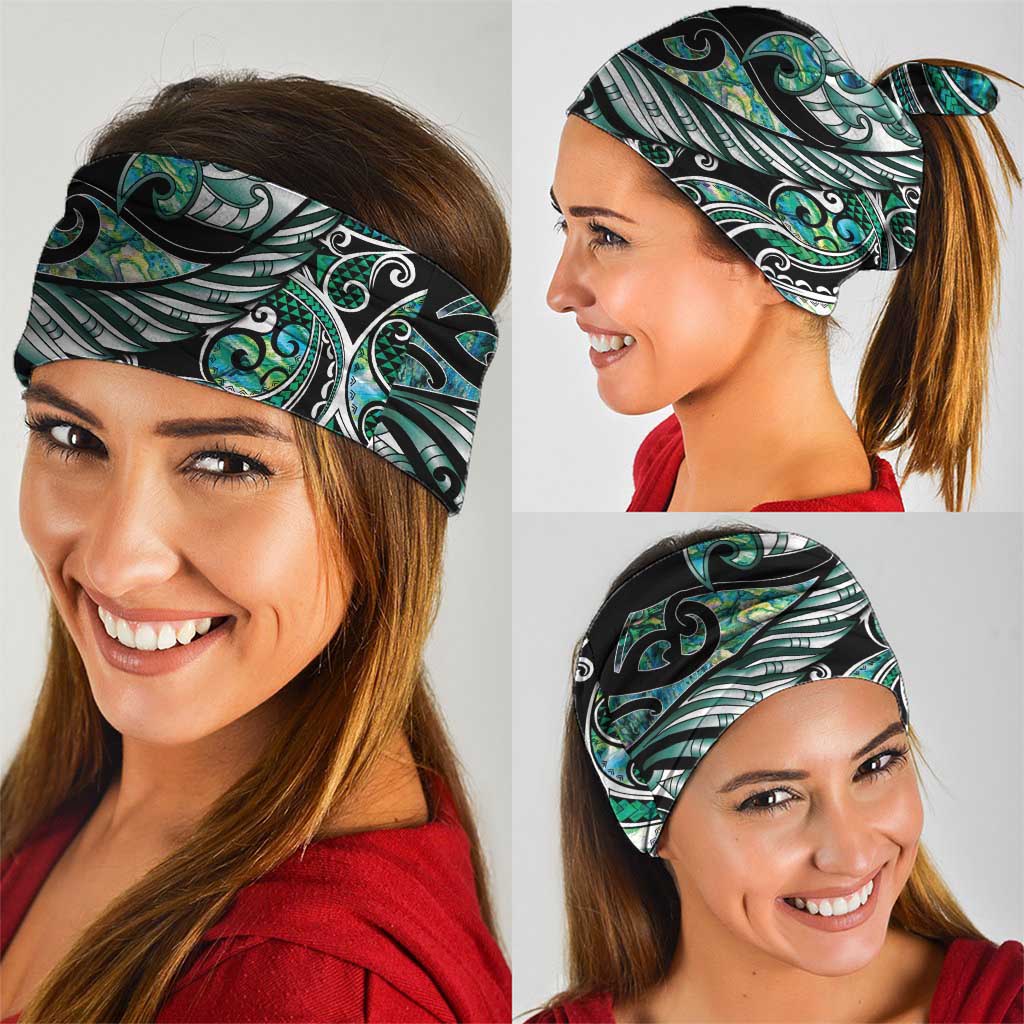 Maori Matariki - Manaia Neck Gaiter Emerald Paua Shell LT7 - Polynesian Pride