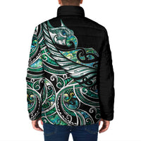 Maori Matariki - Manaia Padded Jacket Emerald Paua Shell LT7 - Polynesian Pride