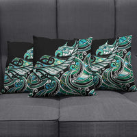 Maori Matariki - Manaia Pillow Cover Emerald Paua Shell LT7 - Polynesian Pride