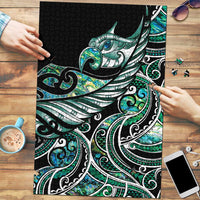 Maori Matariki - Manaia Puzzle Emerald Paua Shell LT7 Green - Polynesian Pride