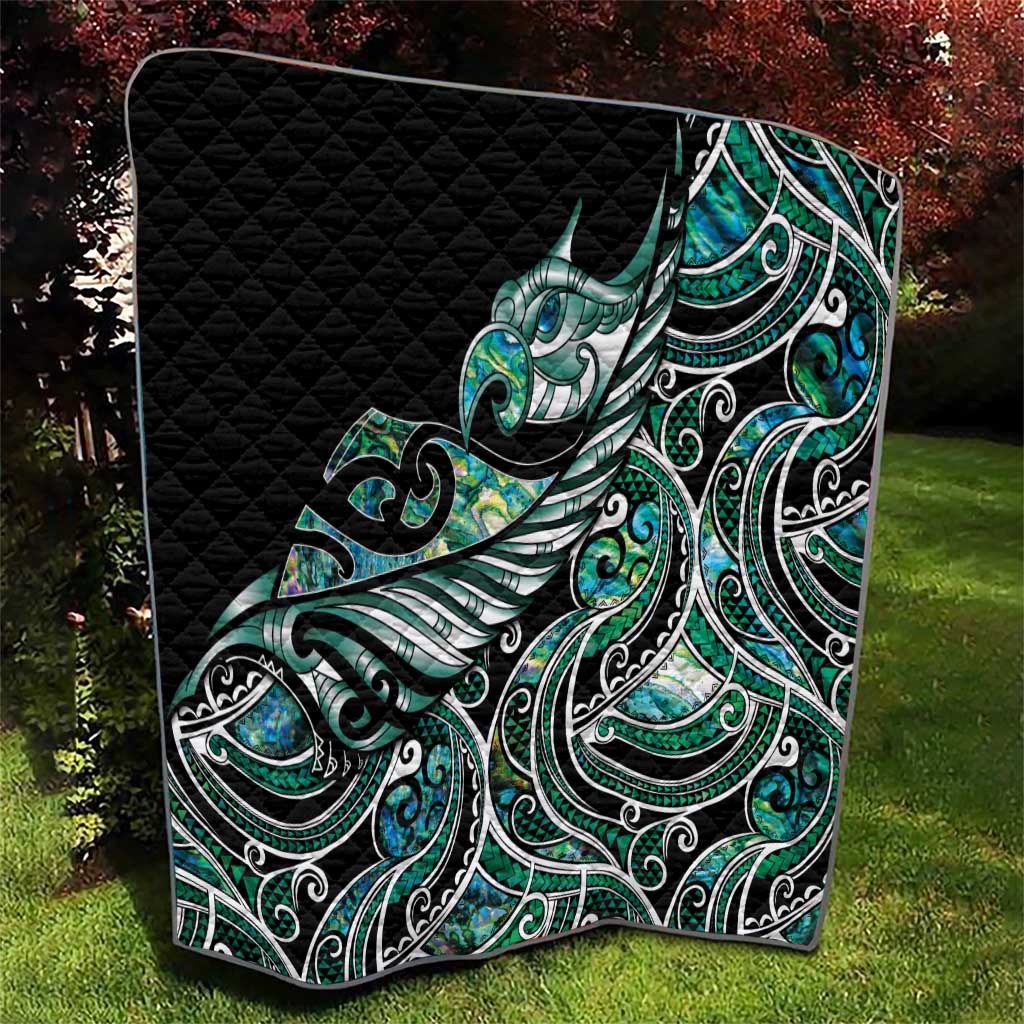 Maori Matariki - Manaia Quilt Emerald Paua Shell LT7 - Polynesian Pride