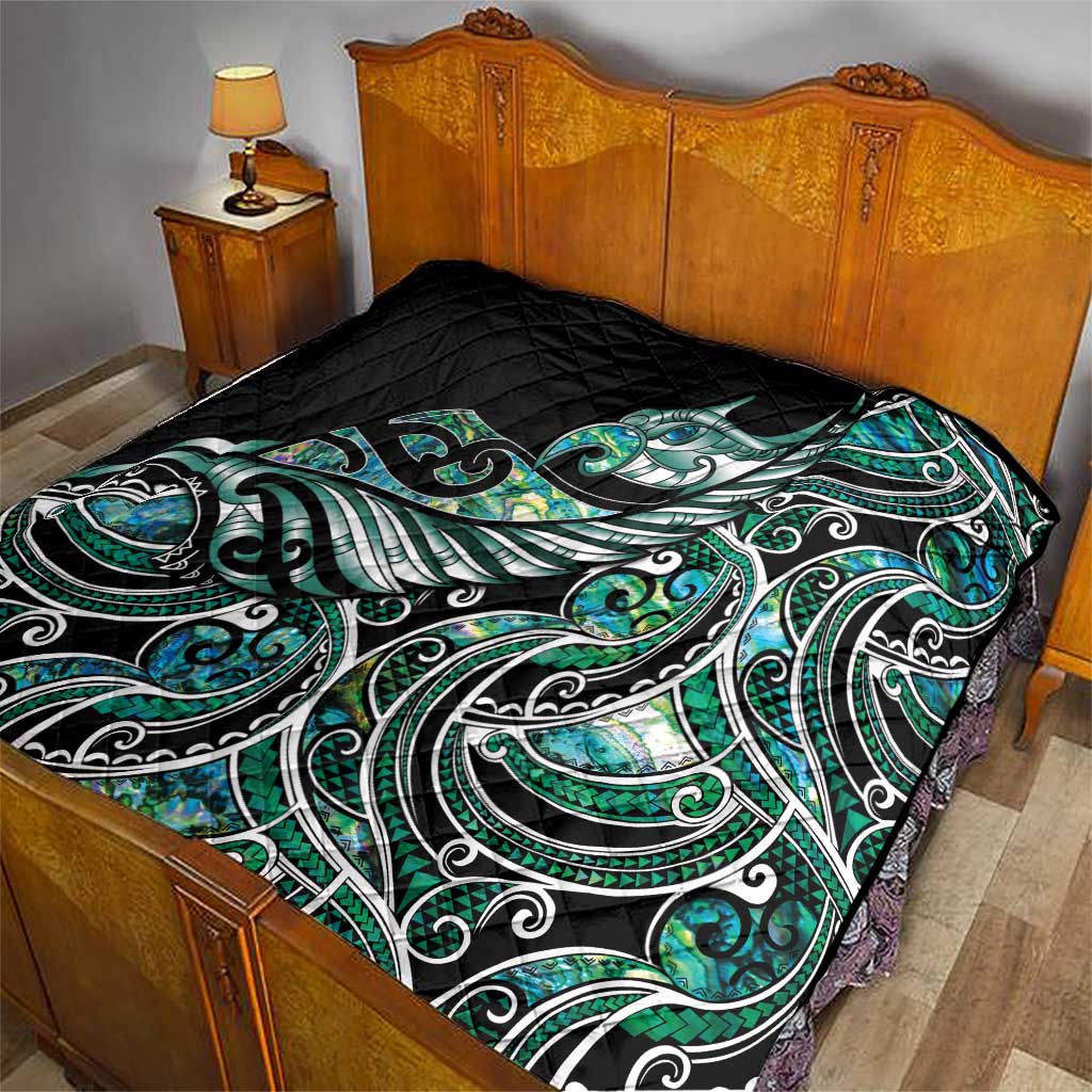 Maori Matariki - Manaia Quilt Emerald Paua Shell LT7 - Polynesian Pride