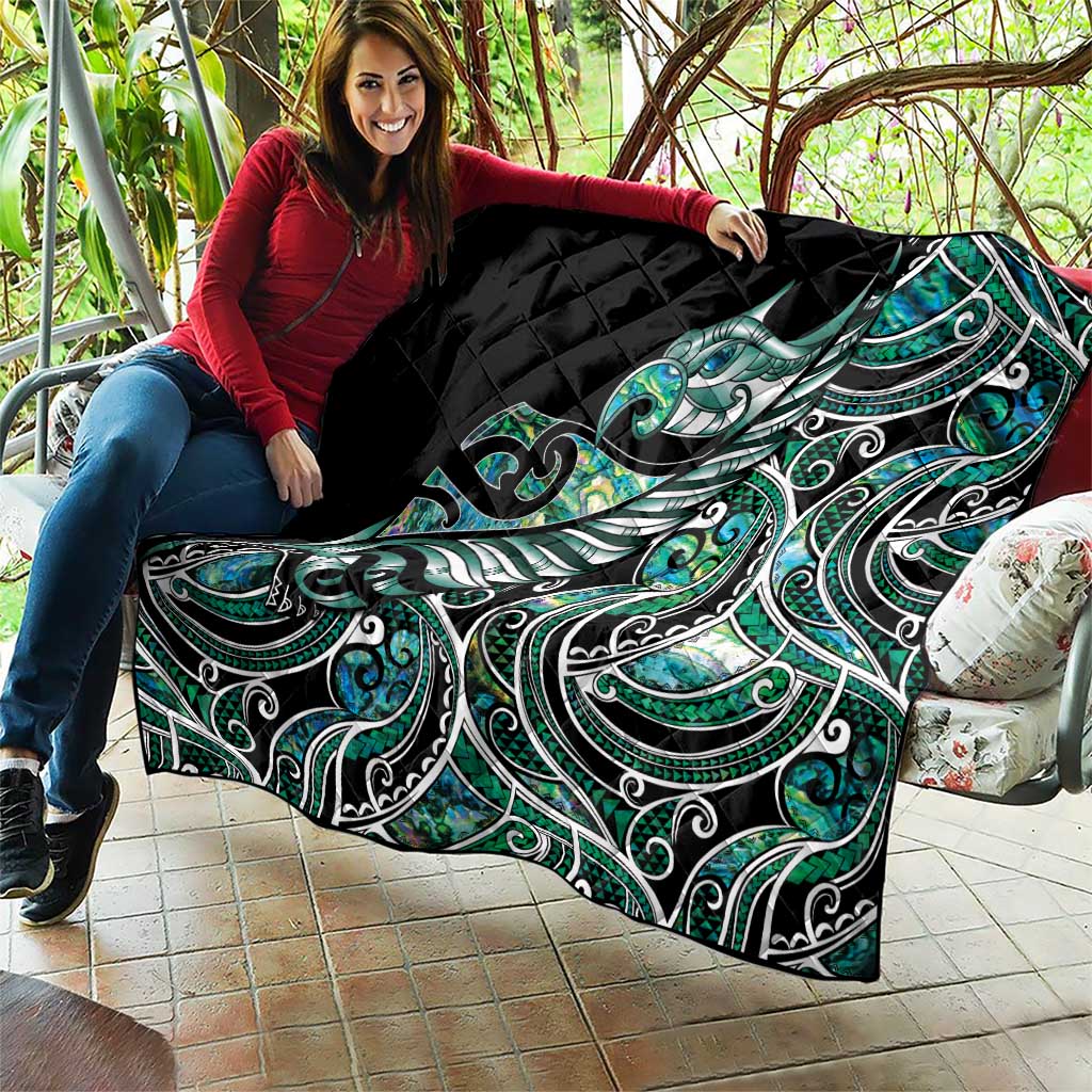 Maori Matariki - Manaia Quilt Emerald Paua Shell LT7 - Polynesian Pride