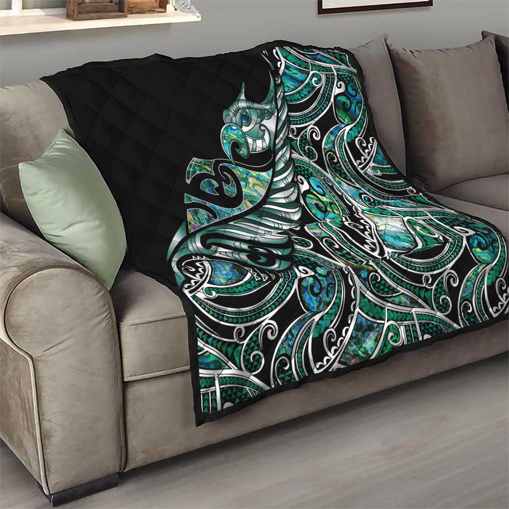 Maori Matariki - Manaia Quilt Emerald Paua Shell LT7 - Polynesian Pride