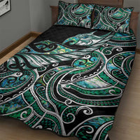 Maori Matariki - Manaia Quilt Bed Set Emerald Paua Shell LT7 - Polynesian Pride