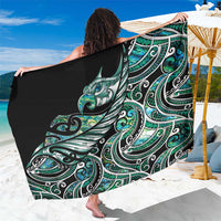 Maori Matariki - Manaia Sarong Emerald Paua Shell LT7 One Size 44 x 66 inches Green - Polynesian Pride