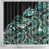 Maori Matariki - Manaia Shower Curtain Emerald Paua Shell