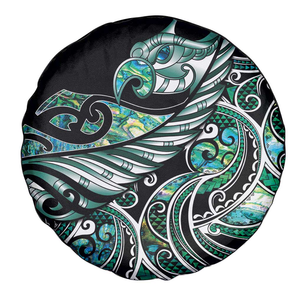 Maori Matariki - Manaia Spare Tire Cover Emerald Paua Shell LT7 - Polynesian Pride