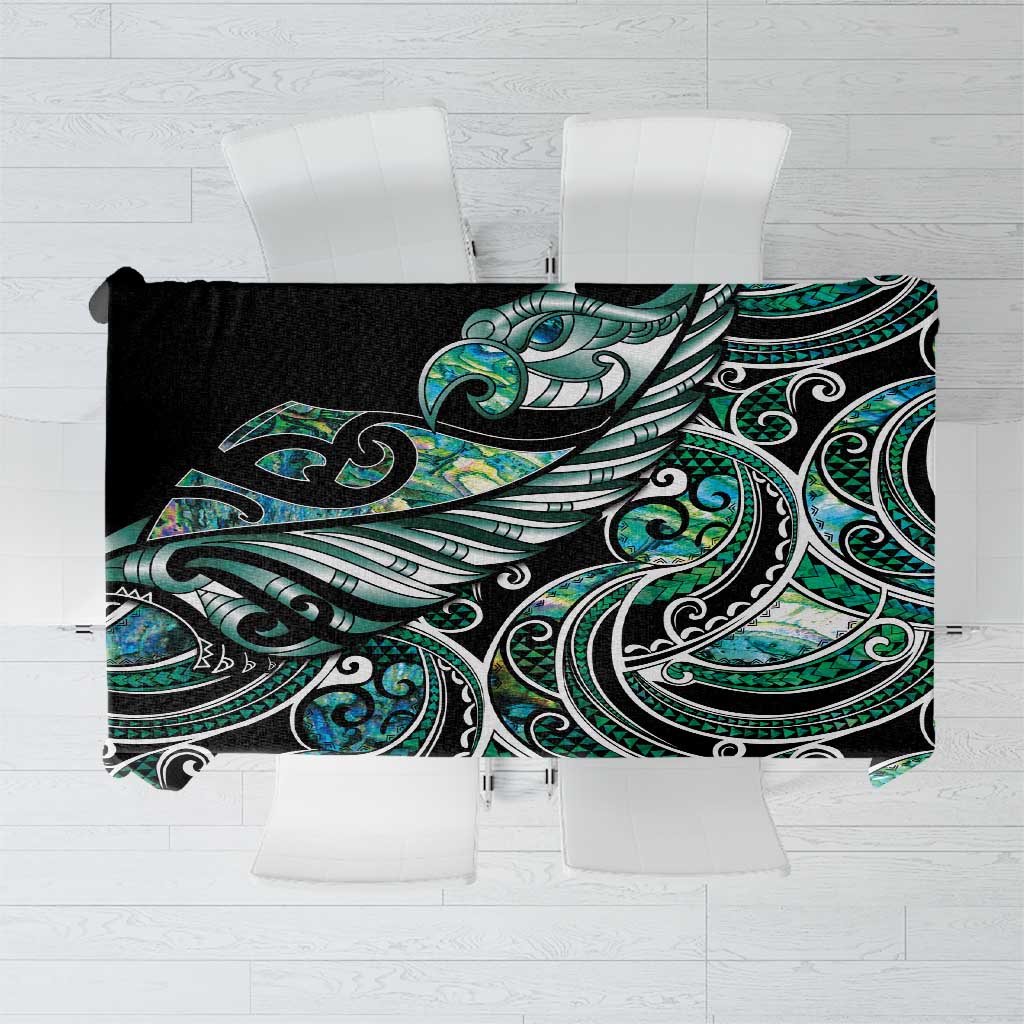 Maori Matariki - Manaia Tablecloth Emerald Paua Shell LT7 Green - Polynesian Pride