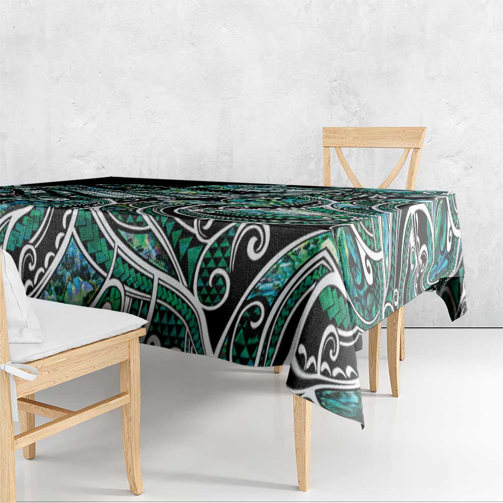 Maori Matariki - Manaia Tablecloth Emerald Paua Shell LT7 - Polynesian Pride