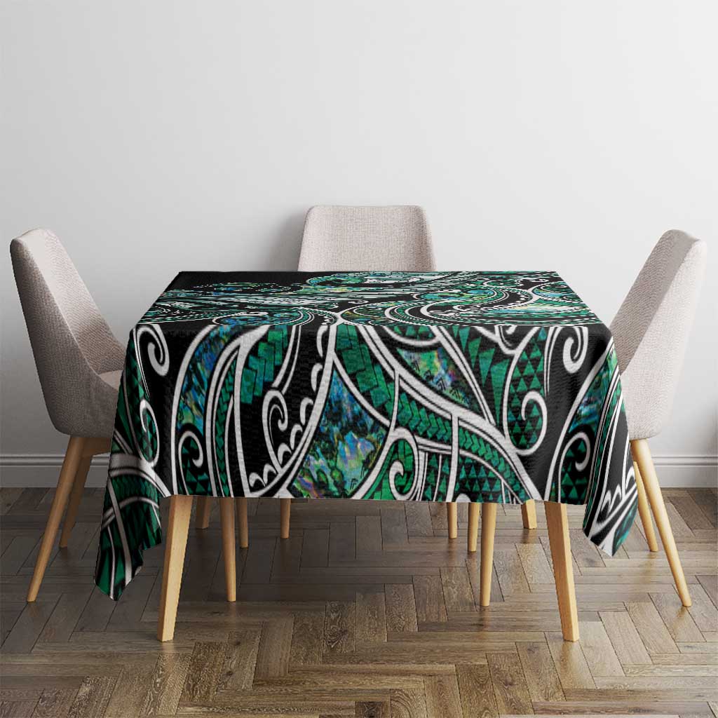 Maori Matariki - Manaia Tablecloth Emerald Paua Shell LT7 - Polynesian Pride