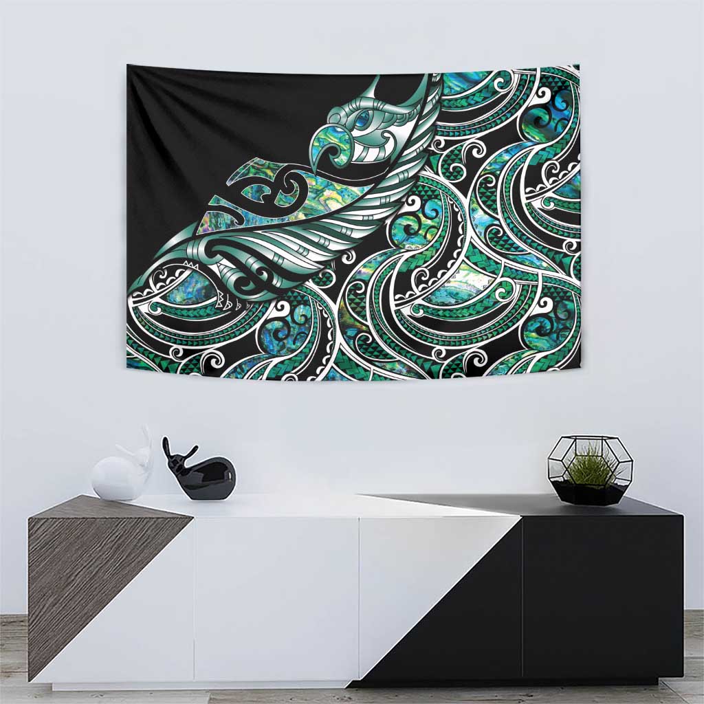 Maori Matariki - Manaia Tapestry Emerald Paua Shell LT7 - Polynesian Pride