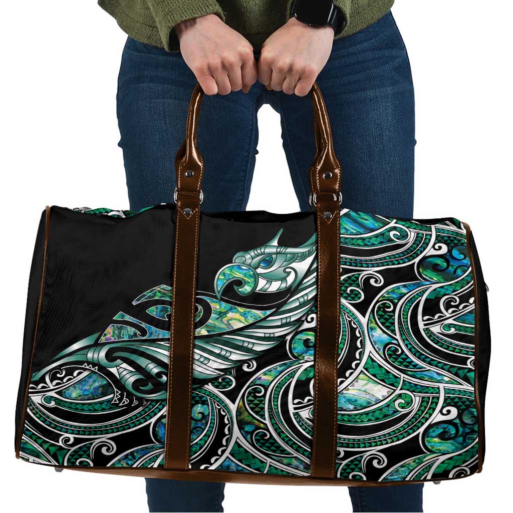 Maori Matariki - Manaia Travel Bag Emerald Paua Shell LT7 Green - Polynesian Pride