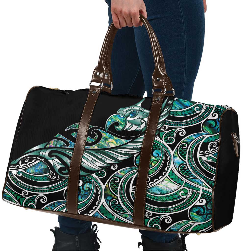 Maori Matariki - Manaia Travel Bag Emerald Paua Shell LT7 - Polynesian Pride