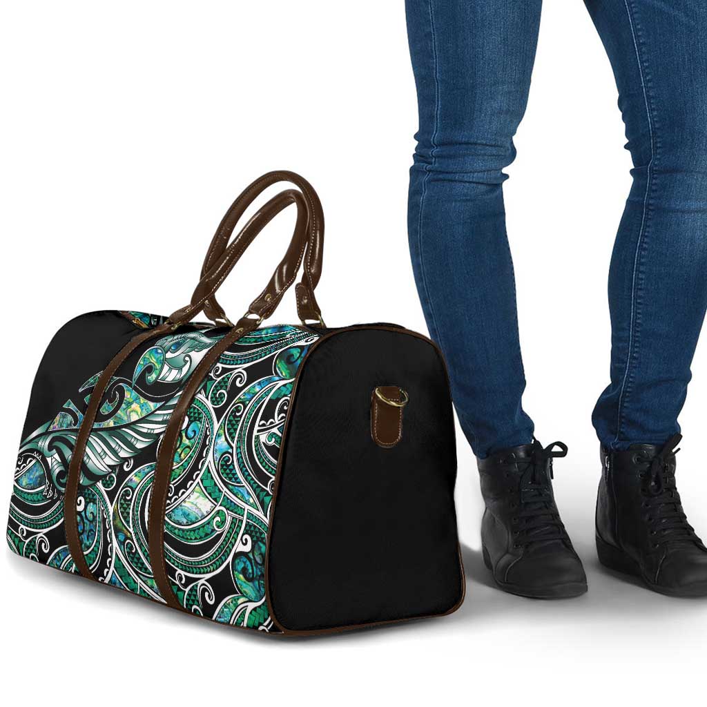 Maori Matariki - Manaia Travel Bag Emerald Paua Shell LT7 - Polynesian Pride