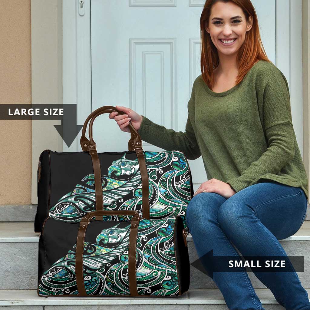 Maori Matariki - Manaia Travel Bag Emerald Paua Shell LT7 - Polynesian Pride